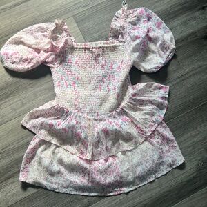 Japna Pink Floral Mini Dress